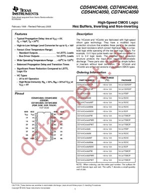 CD74HC4049E datasheet  